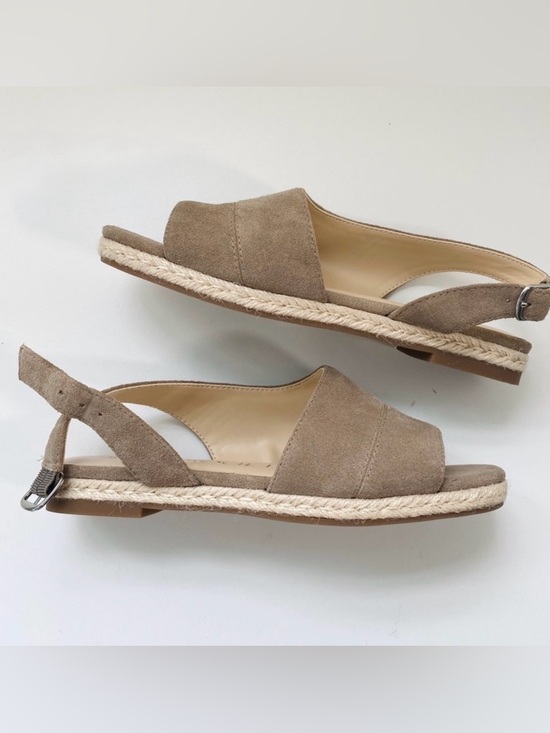 Sole Society Shoes - Sole society Tan slingback suede sandal size 7.5 flat